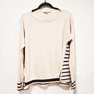 LOFT Striped Back Sweater